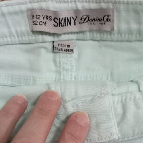 Girls' pants like new, sizes 146-152 cm, ages 11-12, black and green