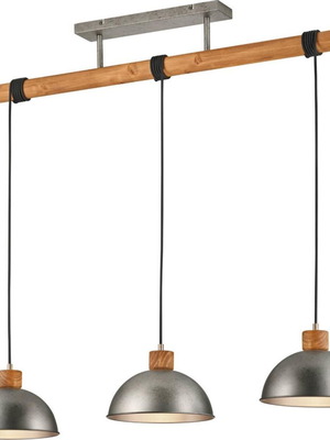 Trio Lighting Delhi μοντέρνο τρίφωτο κρεμαστό φωτιστικό με ντουί E27, ασημί