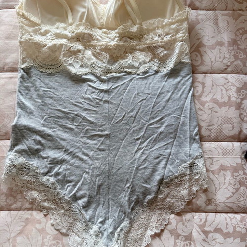 Oysho bodysuit like new, gray and beige, size S