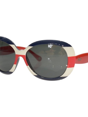 D&G Dolce & Gabbana Oversized Sunglasses D&G 8058, striped blue white red