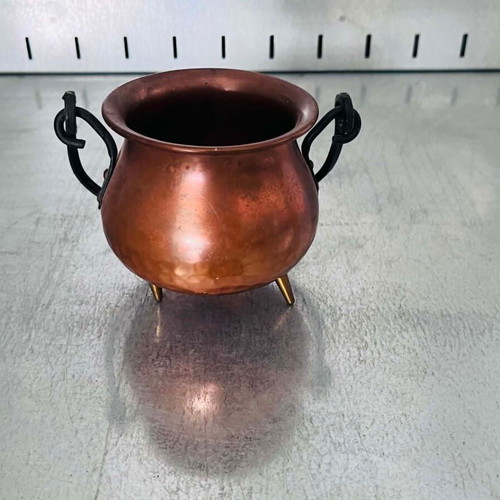Bronze Copper Cauldron Decorative Vintage Used