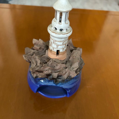 Lighthouse candle holder like new