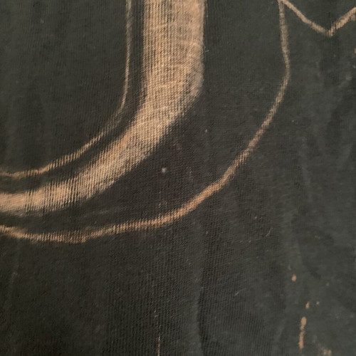 Handmade Ghost band t-shirt, black dyed, size L