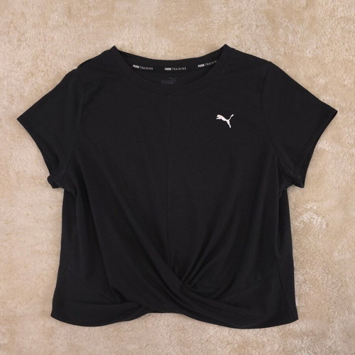 Puma Training women's t-shirt with knot black, like new, size M