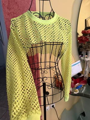Neon Mesh Crop Top Shein σε πολύ καλή κατάσταση
