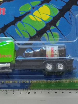 Truck trailer beer advertisement model H0 scale new