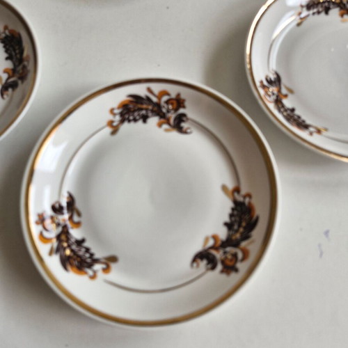 Riga porcelain cake plates from the 70s like new, set of 6