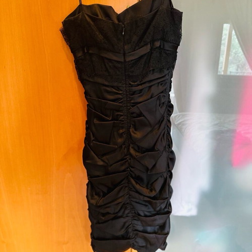 Dolce and Gabbana black silk bustier dress like new