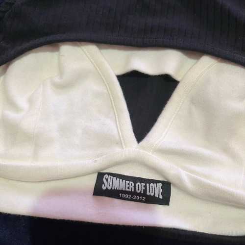 Women's top like new, black and white, size S