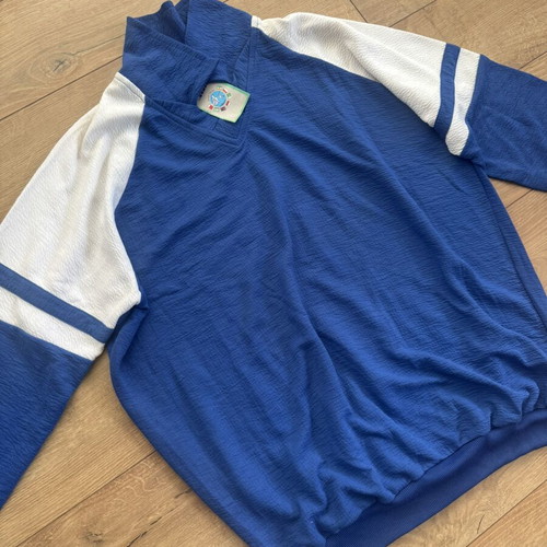Men's Long Sleeve Sports Shirt like new, white and blue, XL