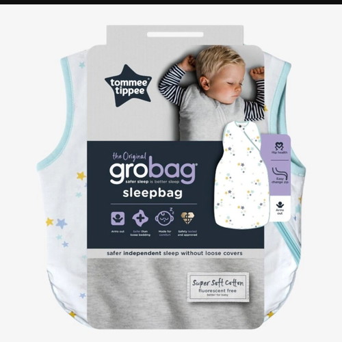 Tommee Tippee The Original Grobag sleeping bag 2.5 tog used, 6-18 months
