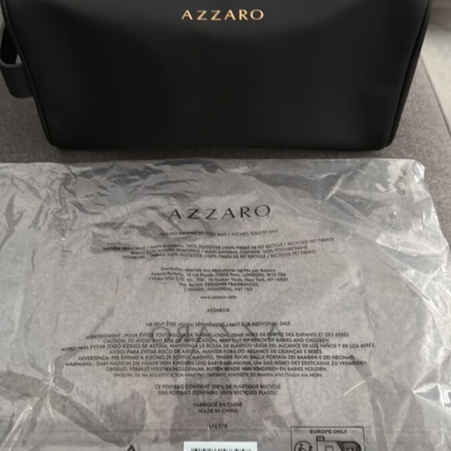 Azzaro toiletry bag new, black, 25x12x9 cm