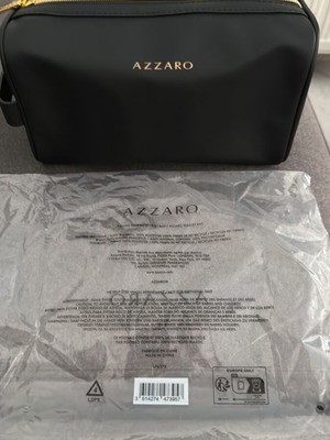 Azzaro toiletry bag new, black, 25x12x9 cm