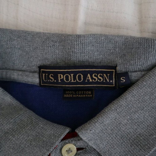 Polo shirt US POLO like new, gray and blue, size S