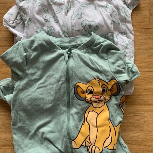 Orchestra long-sleeve baby rompers 3-6m like new, Lion King, 2 pieces