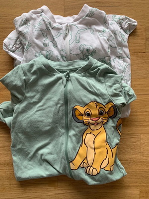 Orchestra long-sleeve baby rompers 3-6m like new, Lion King, 2 pieces