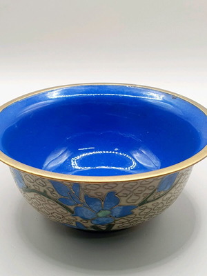 Bronze bowl with enamel like new