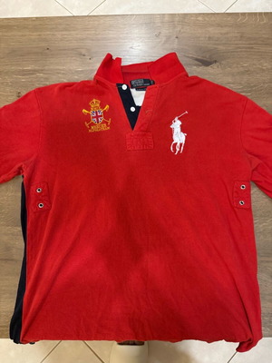 Polo Ralph Lauren Vintage T-Shirt μεταχειρισμένο, XL, μπλε και κόκκινο