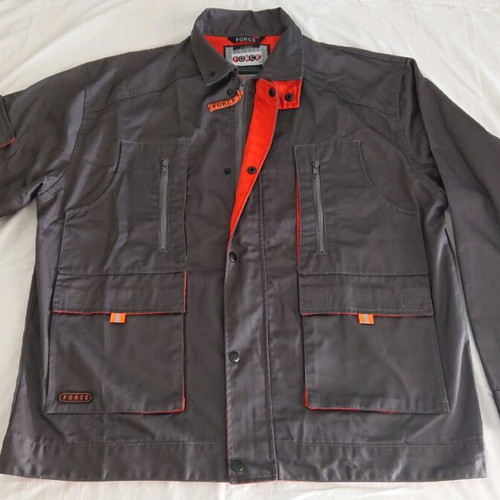 Worksite jacket and trousers set new with multiple pockets and reflective details