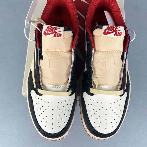 Nike Air Jordan 1 Low Black Red Reverse Swoosh custom sneakers