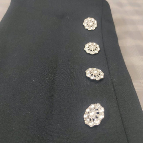 Midi black skirt new with silver buttons