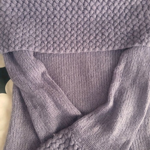 Mango pullover like new, purple, off-shoulder design