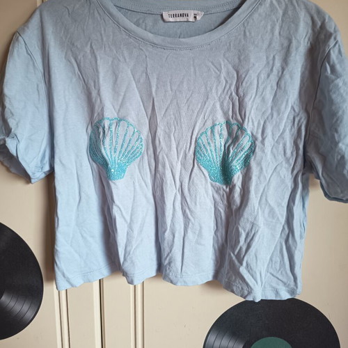 Blouse turquoise, like new, short sleeve