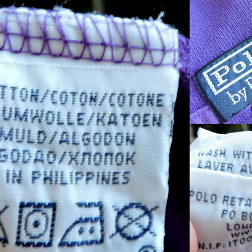 Polo Ralph Lauren men's long sleeve purple polo shirt, Custom Fit, size L