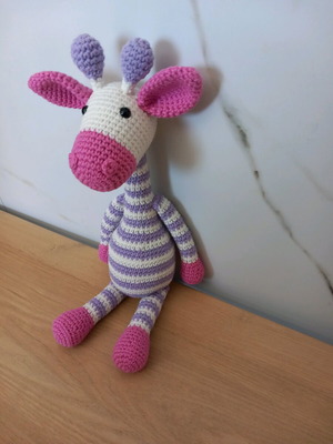 Amigurumi giraffe new, knitted with cotton yarn
