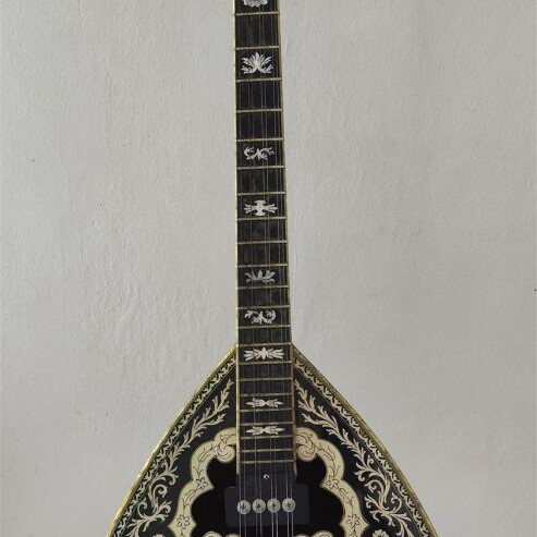 Greek eight-string (four-string) bouzouki with black painted top