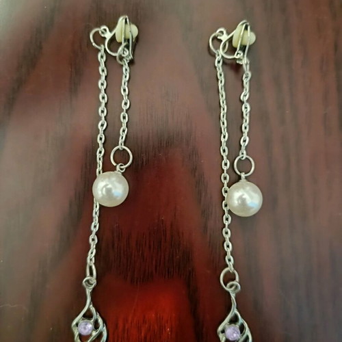 Earrings clip-on, like new, gold and silver colors