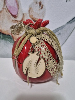Ceramic pomegranate charm like new