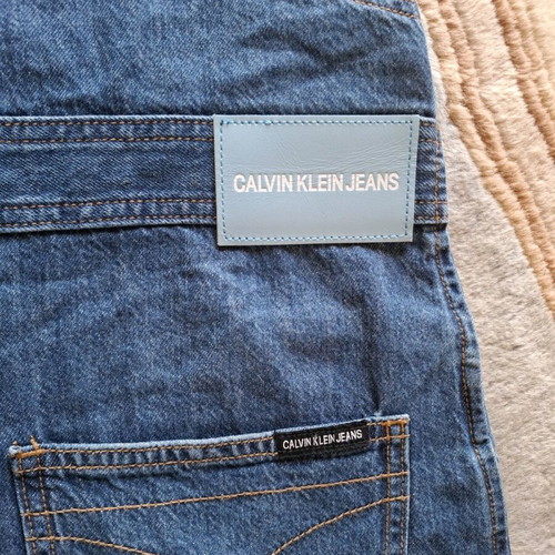Calvin Klein denim short overalls like new, size medium, blue