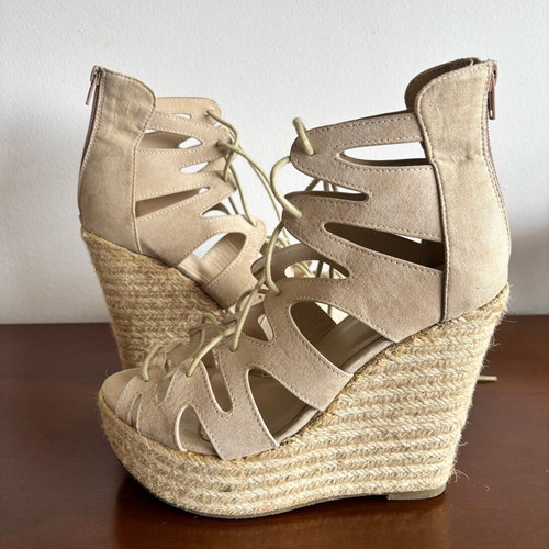 Espadrille platform Migato beige nude like new