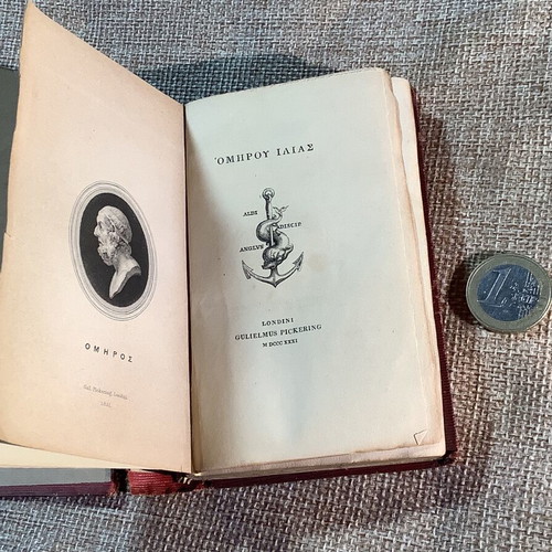 Mini book Homer's Iliad used, 1831 edition