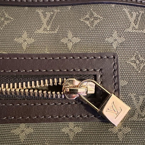 Louis Vuitton Kathleen cloth handbag FL1004 like new green