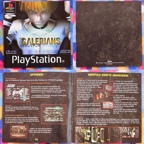 Galerians PlayStation 1 game, German language