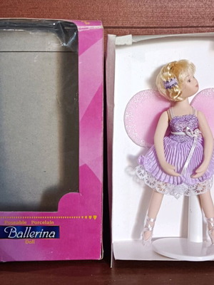 Porcelain ballerina new with stand and box