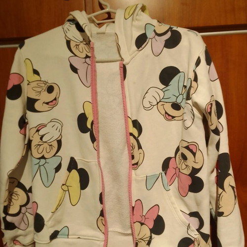 Mini Mouse cotton jacket with hood and pockets like new