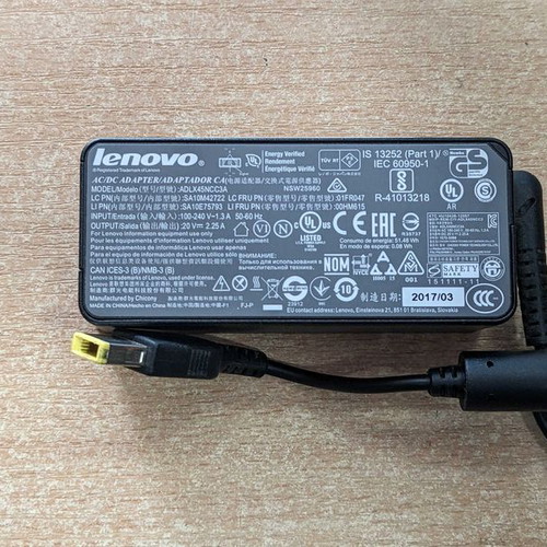 Original Lenovo chargers used, 45W, 65W, 90W, 135W, 230W