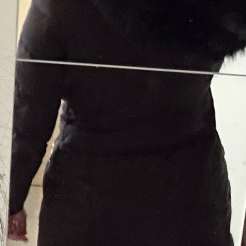 Zara down jacket like new, black with fur lining