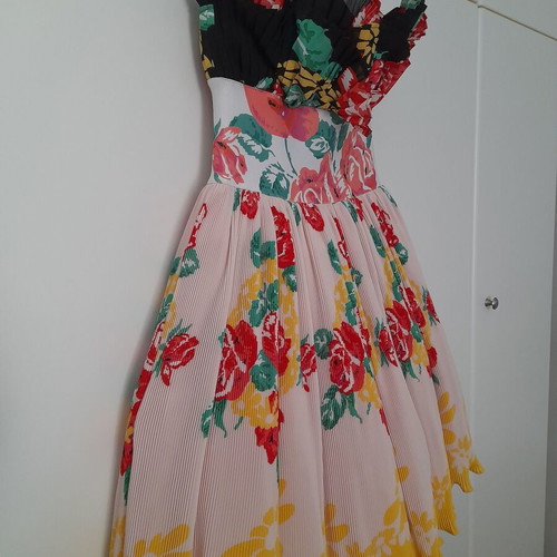 Manoush evening dress like new, colorful, strapless