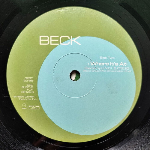Beck Where It's At vinyl record used, rock