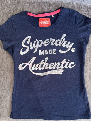 Superdry women's short-sleeve t-shirt medium, like new, dark blue