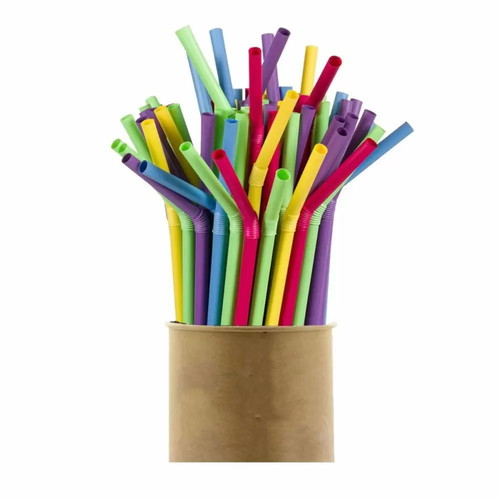 Biodegradable paper straws pack of 25 bendable new