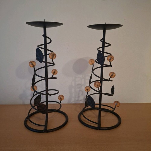 Candlesticks like new with 4 tealights gift