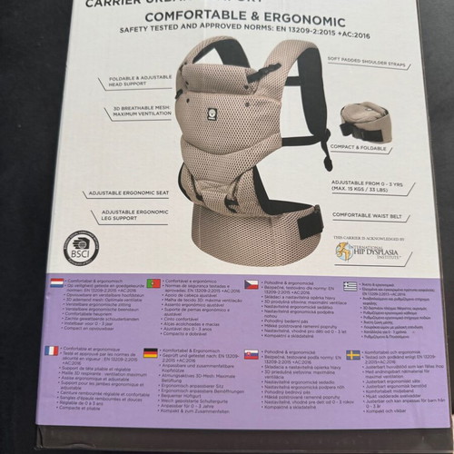 Dooky Classic Urban Comfort Baby Carrier Black New, max weight 15kg