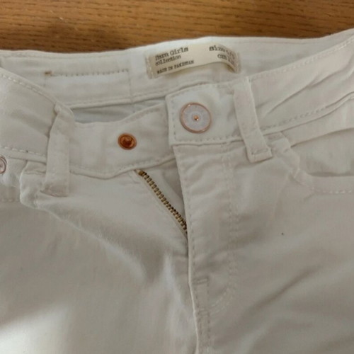 Girls' skinny pants size 4 years like new, pink and white