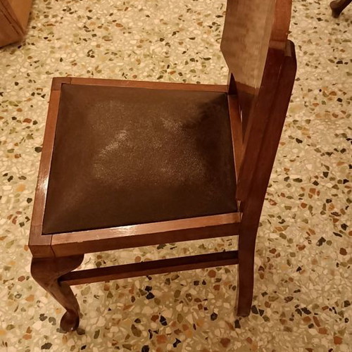 Vintage dining set used, extendable table with 6 chairs