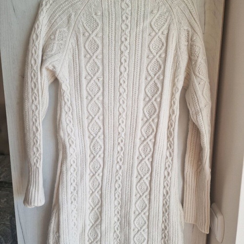 Zara blouse dress like new, beige and white, size L